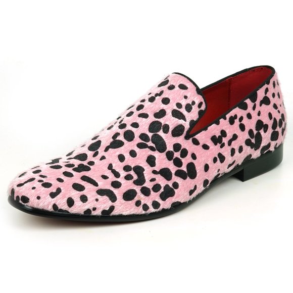 FI-7532 Pink Black Leopard Pony Hair Slip on Loafer Fiesso by Aurelio Garcia main image 6
